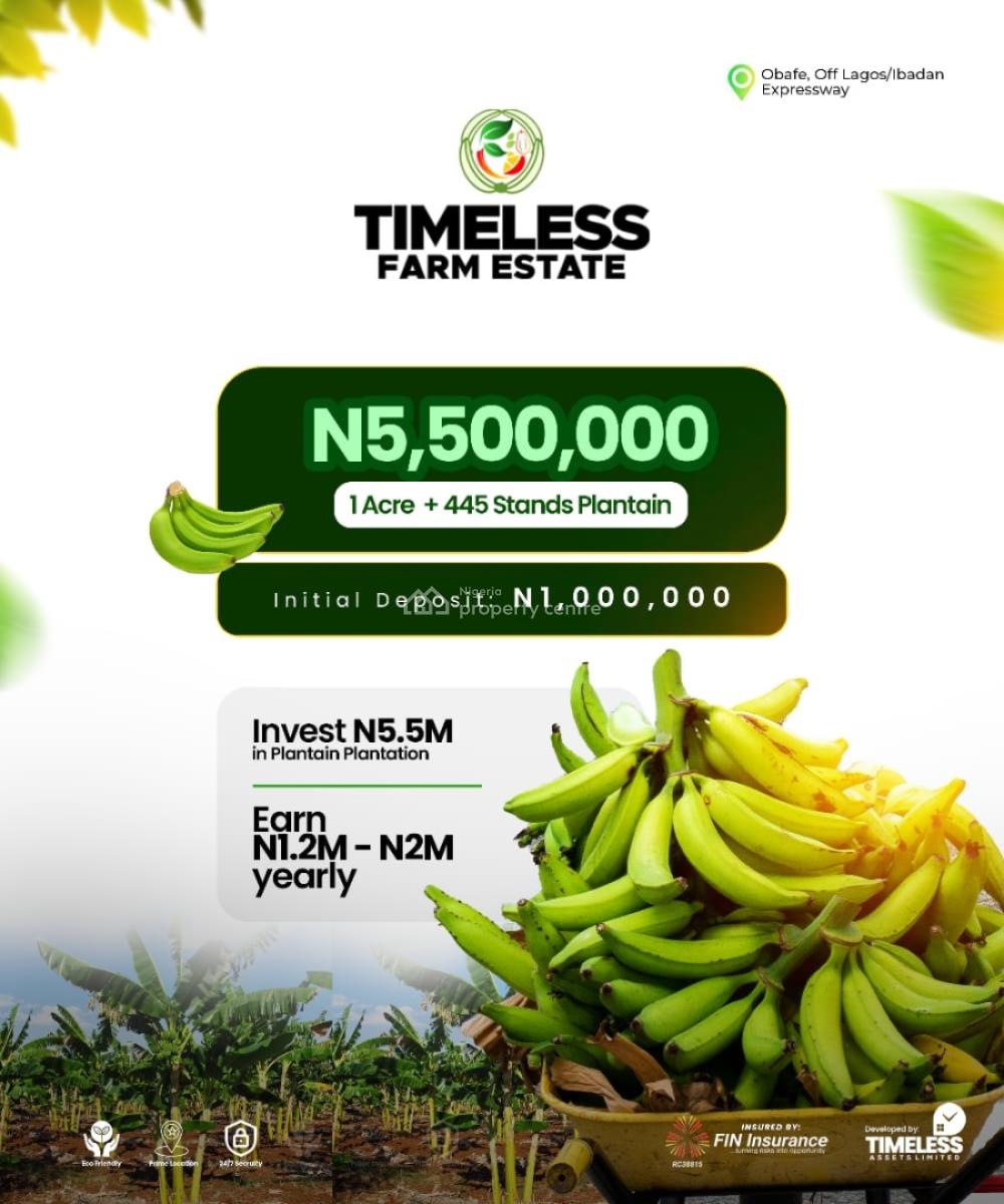 Plantain Plantation, Cocoa Plantation,palm  Tree Plantation Etc, Obafemi Owode, Ogun, Land for Sale