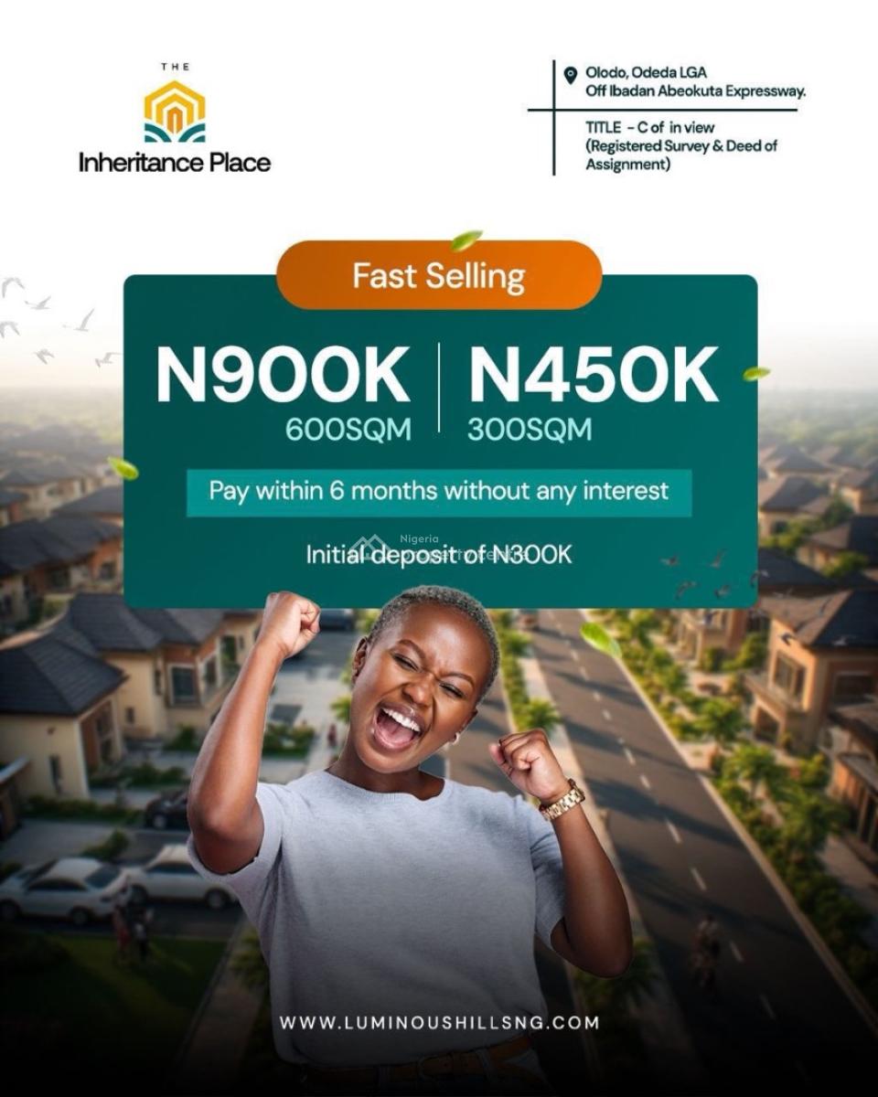 Own Land Today, Secure Your Childs Tomorrow, The Inheritance Place,odeda Lga, Abeokuta South, Ogun, Mixed-use Land for Sale