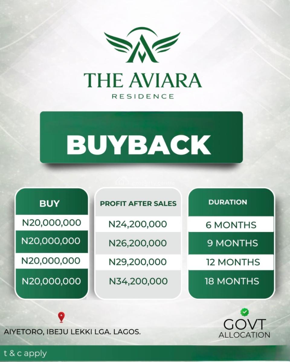 The Aviara Residence- Buyback Land, Ayetoro, Ibeju Lekki, Lagos, Land for Sale
