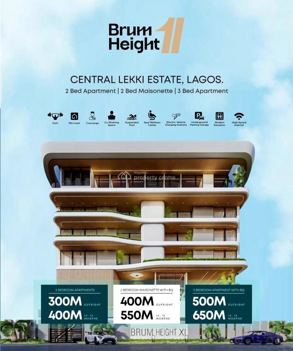 2 Bedrooms Maisonette with a Bq and Swimming Pool, Brum Height 11, Lekki Phase 1, Lekki, Lagos, House for Sale