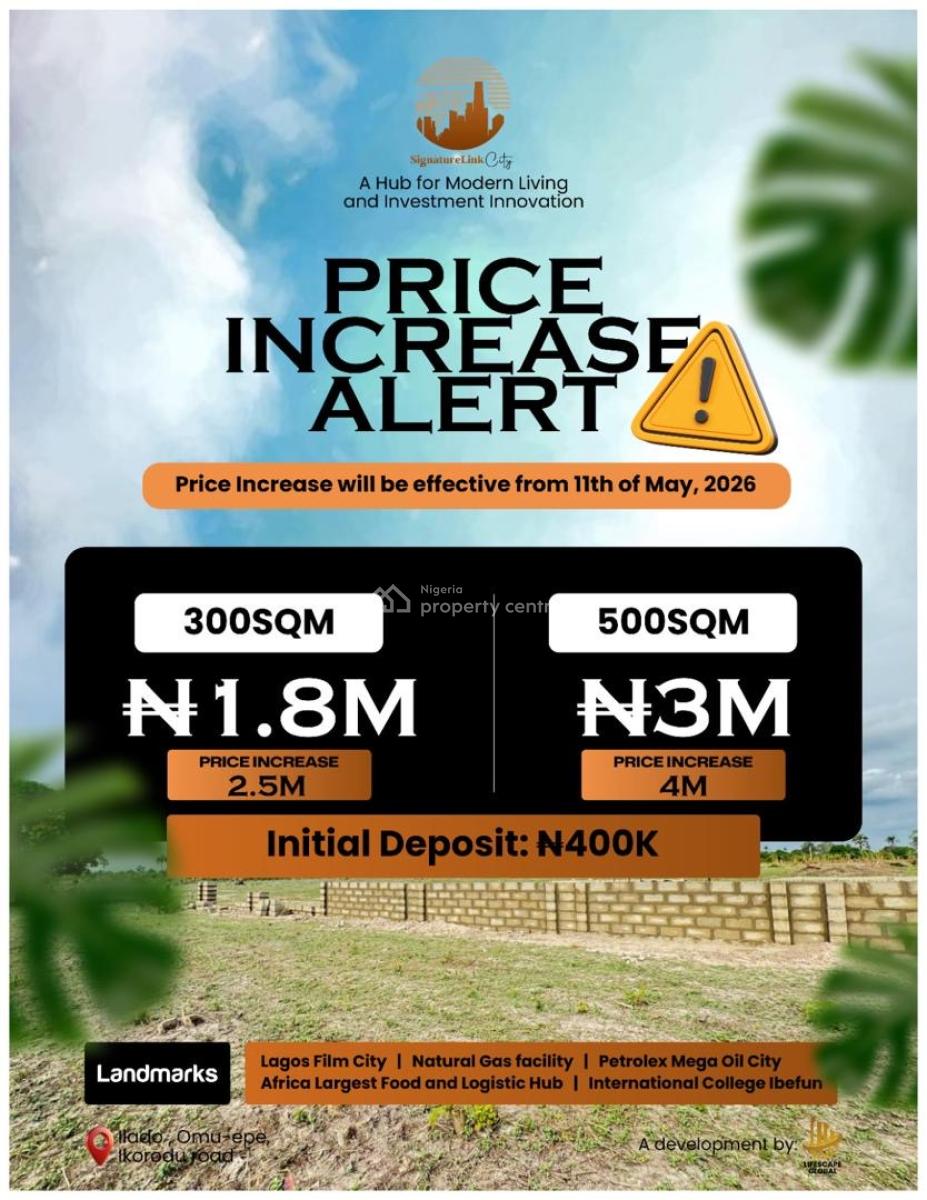 30mins to Lekki-epe Airport: Secure Signaturelink City with 400k Today, Signature Link City,ilado, Off Omu Epe Road, Epe, Lagos, Mixed-use Land for Sale
