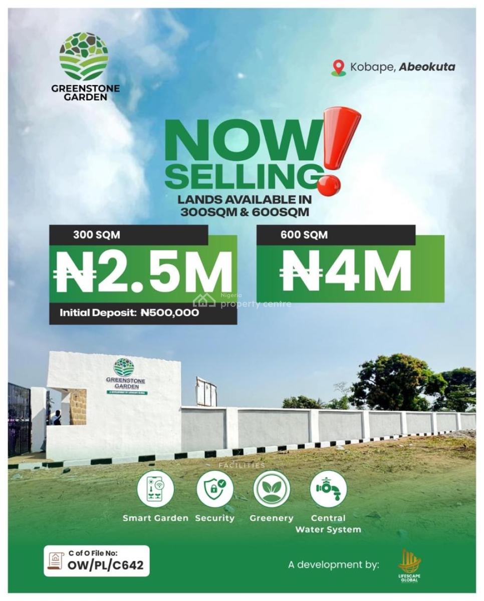 Eco-friendly Estate in Abeokuta From 500k Deposit ,12 Months Payment, Greenstone Garden Estate, Kobape, Abeokuta South, Ogun, Mixed-use Land for Sale
