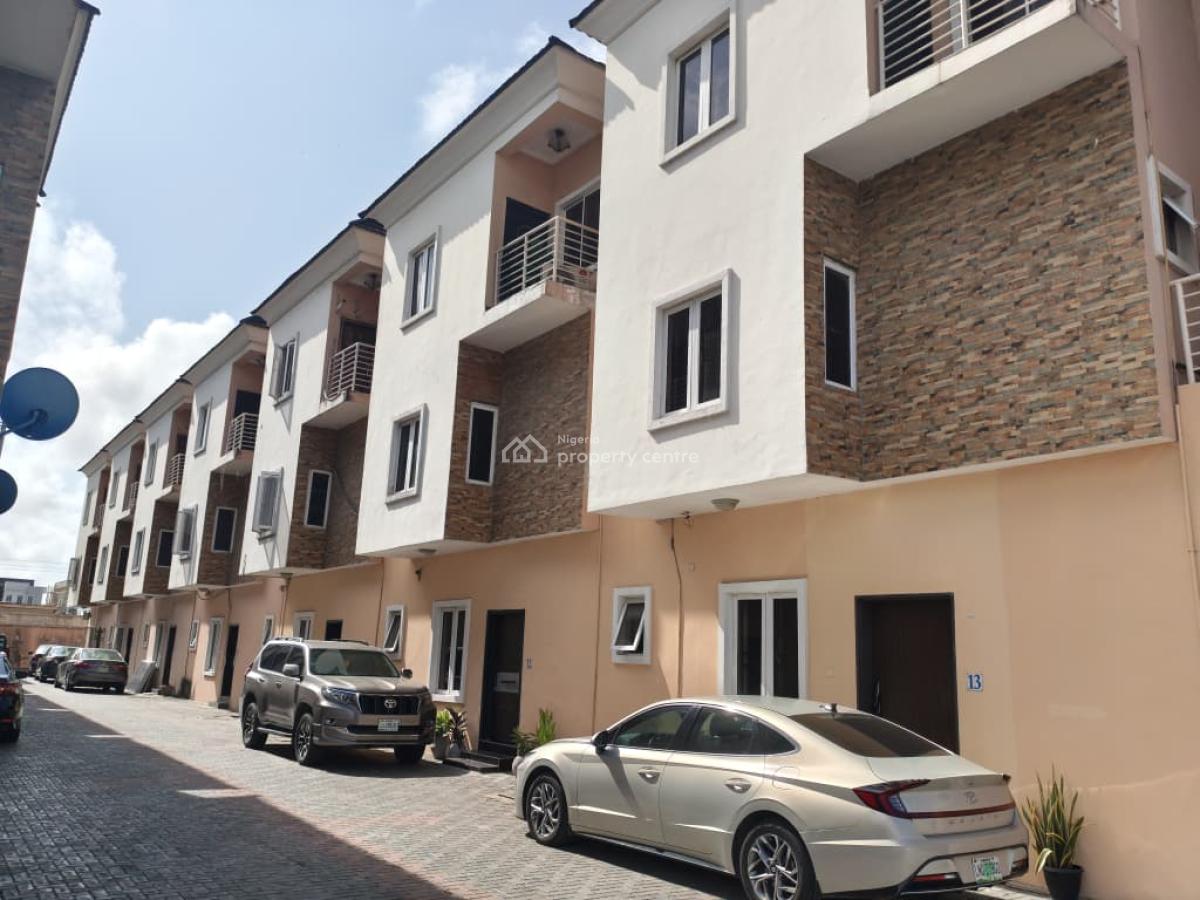 Standard 4 Bedroom Terrace Duplex with Bq, Ikate, Lekki, Lagos, Terraced Duplex for Rent