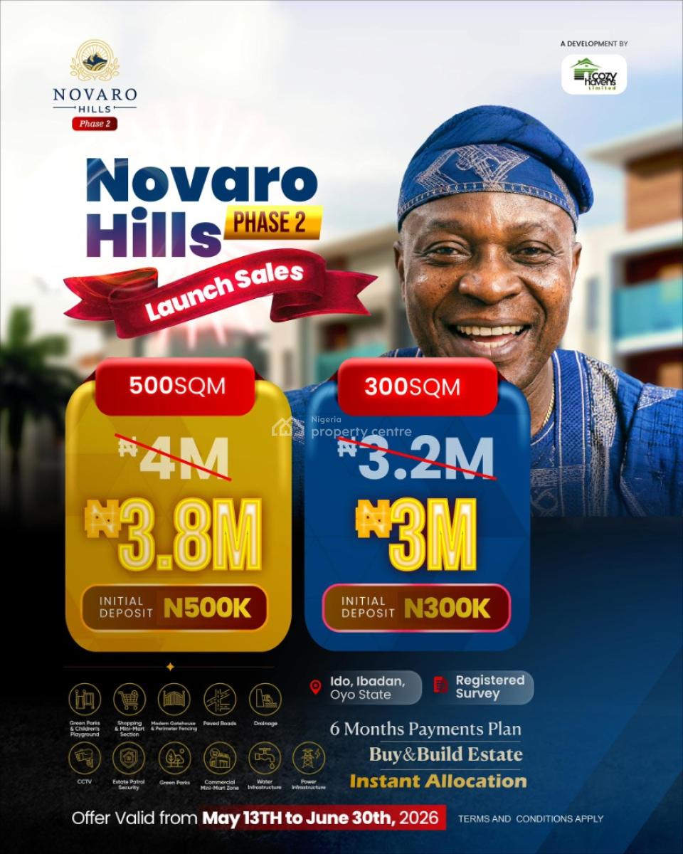 Novara Hills Phase 2, Ibadan, Ido, Oyo, Residential Land for Sale