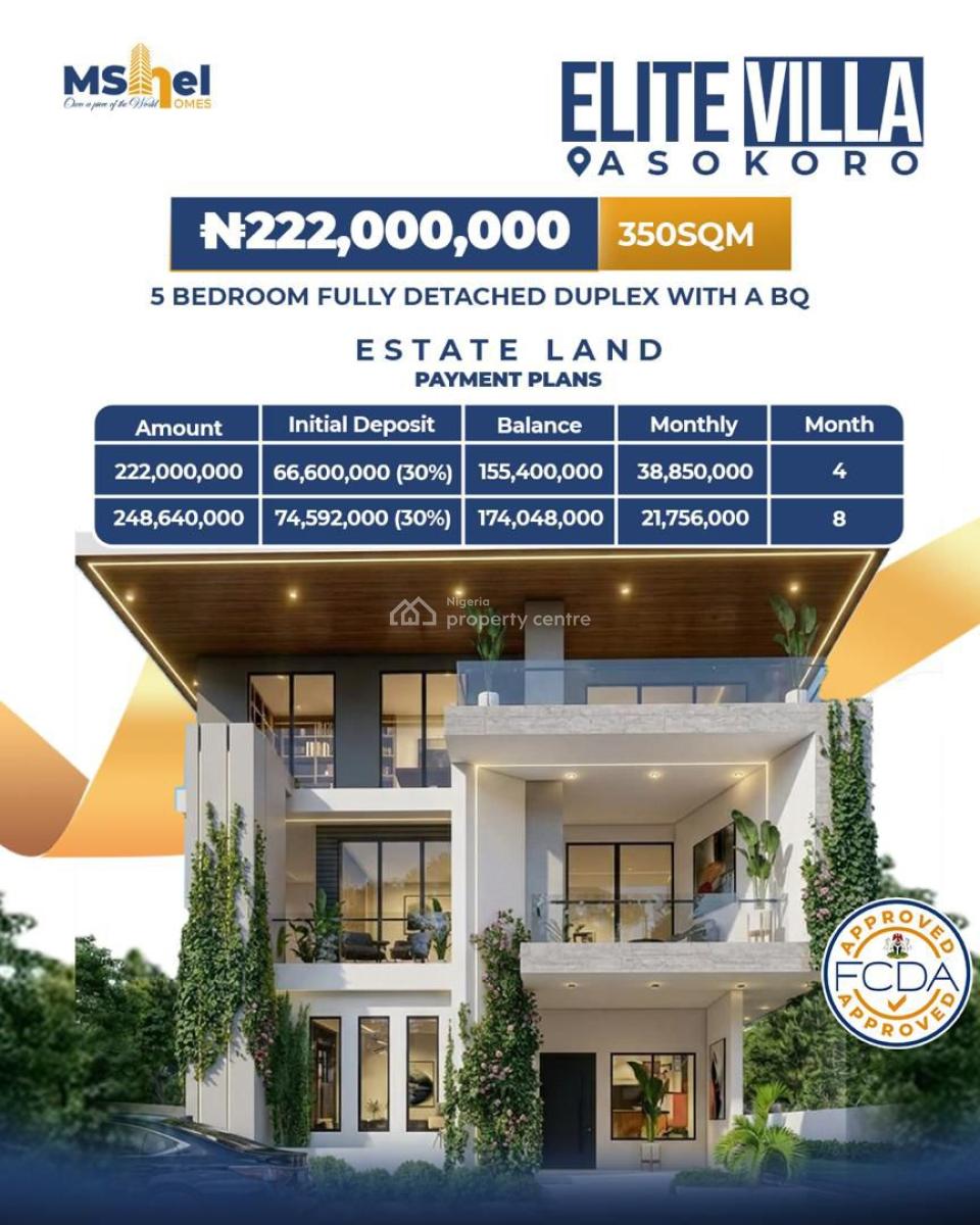 Estate Plots of Land, By Ait, Asokoro District, Abuja, Residential Land for Sale