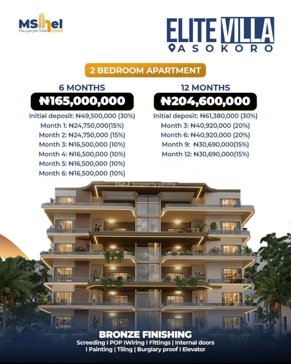 Off Plan 2 Bedroom Apartments, By Ait, Asokoro District, Abuja, Flat / Apartment for Sale