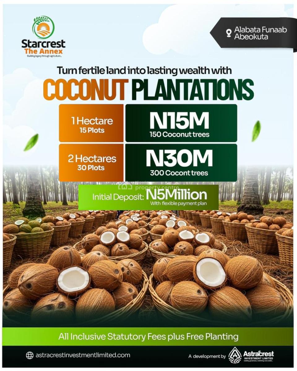 1m Buys You Land That Produces Income --- Oil Palm/coconut/plantain, The Starcrest Annex, Alabata, Funnab Axis, Abeokuta South, Ogun, Commercial Land for Sale