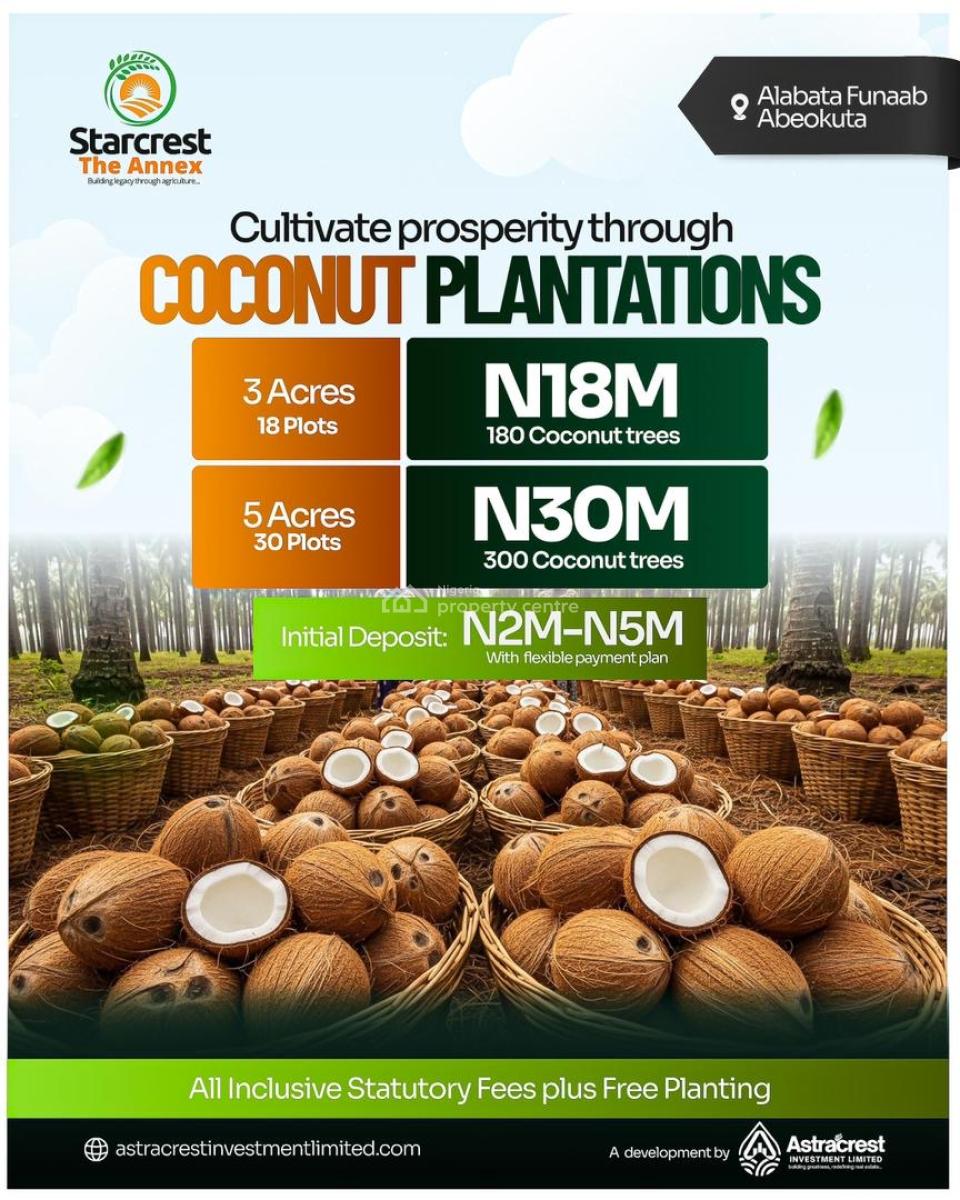 1m Buys You Land That Produces Income --- Oil Palm/coconut/plantain, The Starcrest Annex, Alabata, Funnab Axis, Abeokuta South, Ogun, Commercial Land for Sale