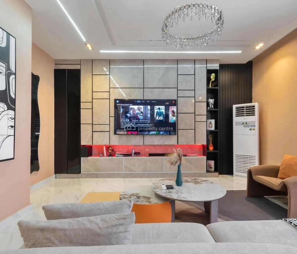 Fully Furnished Serviced 2bedroom Apartment with an Elevator and Pool, Ensuite Rooms , Aesthetic Pop Ceilings,spacious Living Room , Cctv, Lekki Phase 1, Lekki, Lagos, Flat / Apartment for Sale