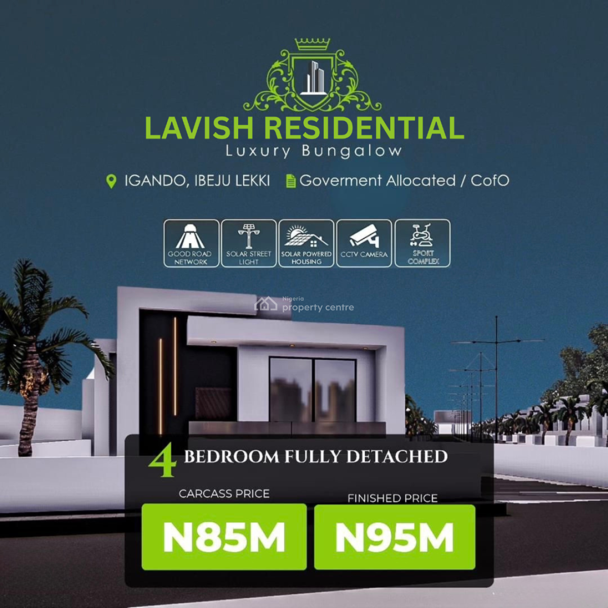 Luxury Bungalow- 4 Bedroom Fully Detached Bungalows, Igando, Ibeju Lekki, Lagos, Detached Bungalow for Sale