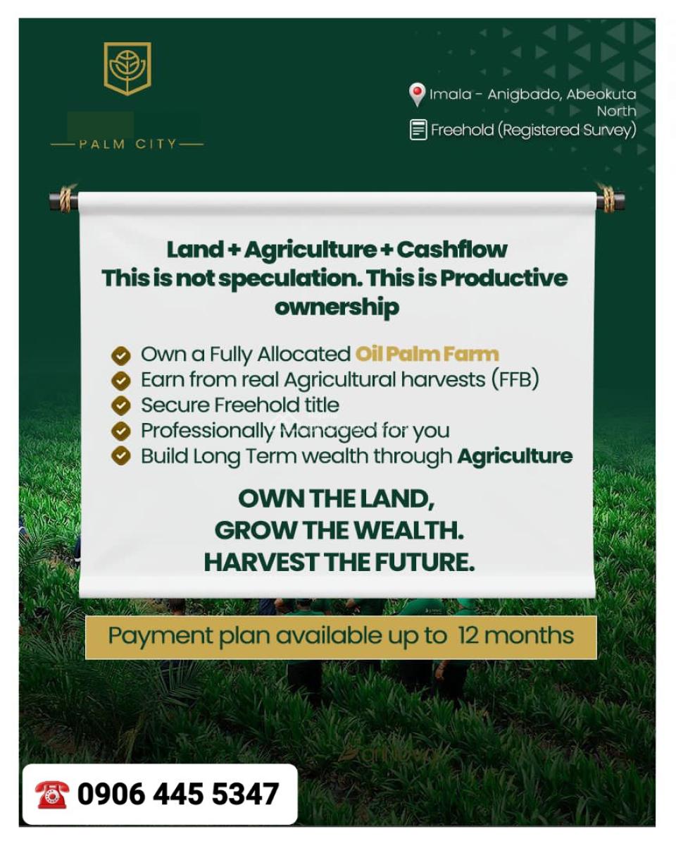 Acres & Hectare of Palm Oil Farmland in Imala-anigbado, Abeokuta North, Imala-anigbado, Abeokuta, Abeokuta North, Ogun, Land for Sale