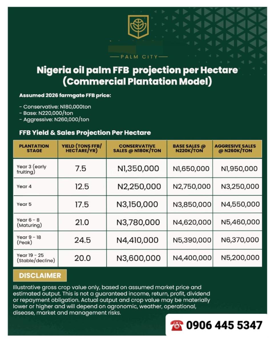 Acres & Hectare of Palm Oil Farmland in Imala-anigbado, Abeokuta North, Imala-anigbado, Abeokuta, Abeokuta North, Ogun, Land for Sale