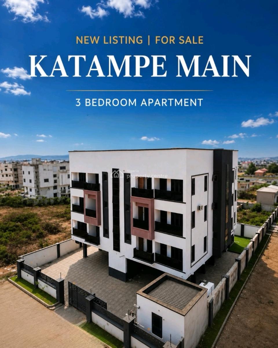 3 Bedroom Apartment  Katampe Main, Abuja  This Well-finished 3-bedro, Katampe, Abuja, House for Sale
