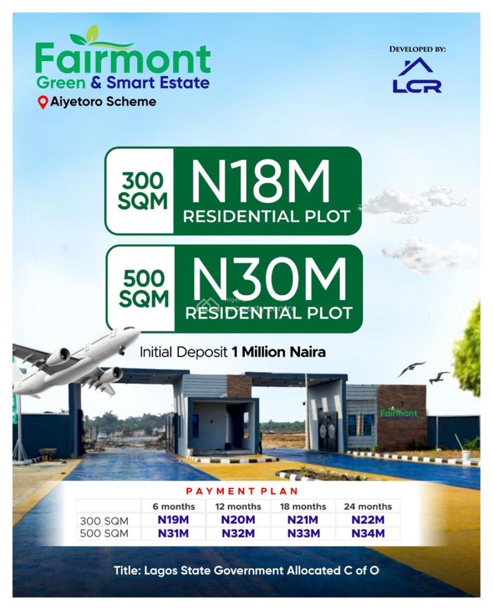 Fairmont Green & Smart Estate-close to P Lagos International Airport, Aiyetoro Scheme, Ibeju Lekki, Lagos, Mixed-use Land for Sale