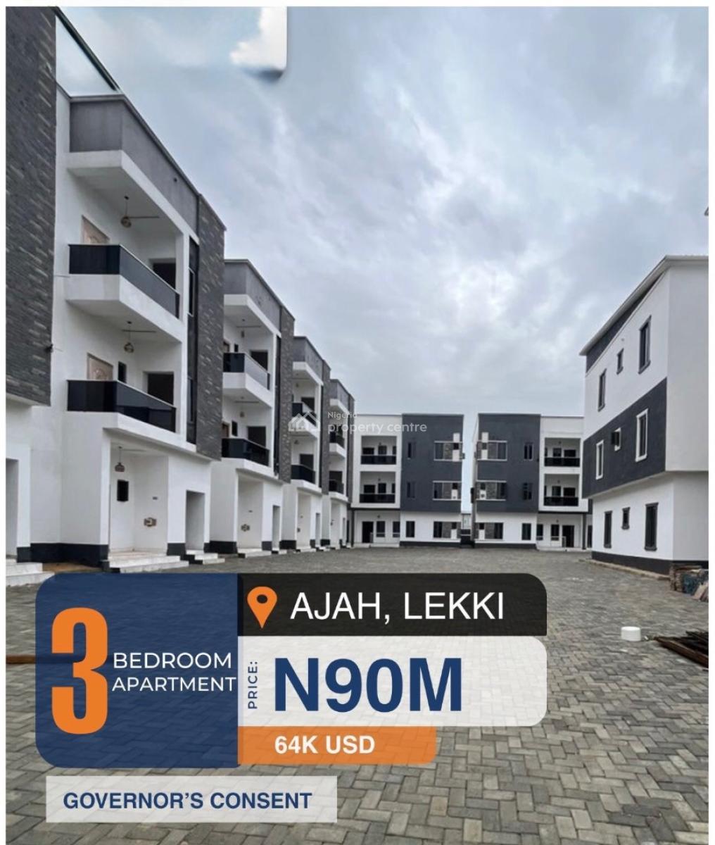3 Bedroom Apartment with En-suite Rooms, Ajah, Lagos, Flat / Apartment for Sale