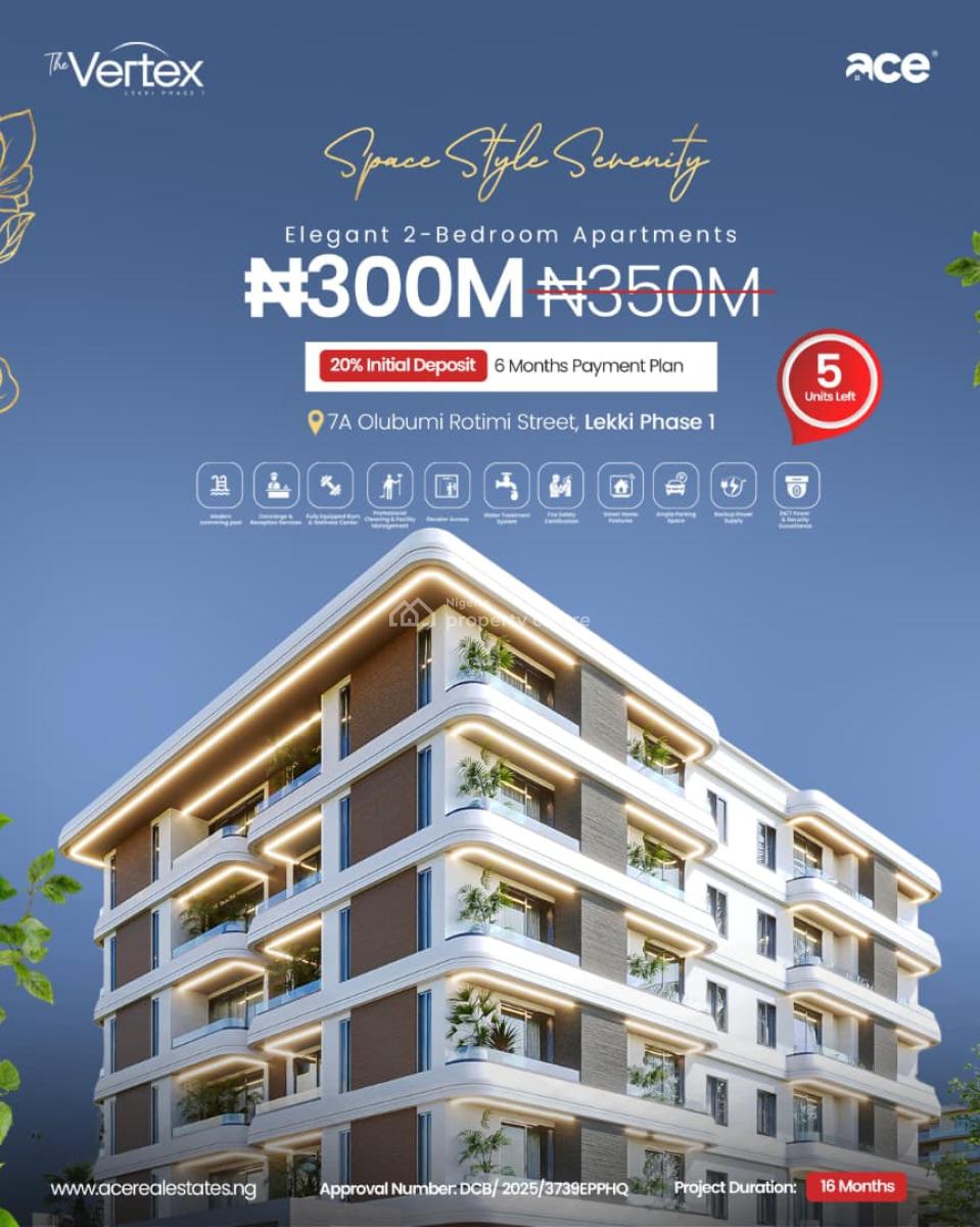 2 Bedroom Apartment with 6 Months Payment Plan, Lekki Phase 1, Lekki, Lagos, Flat / Apartment for Sale