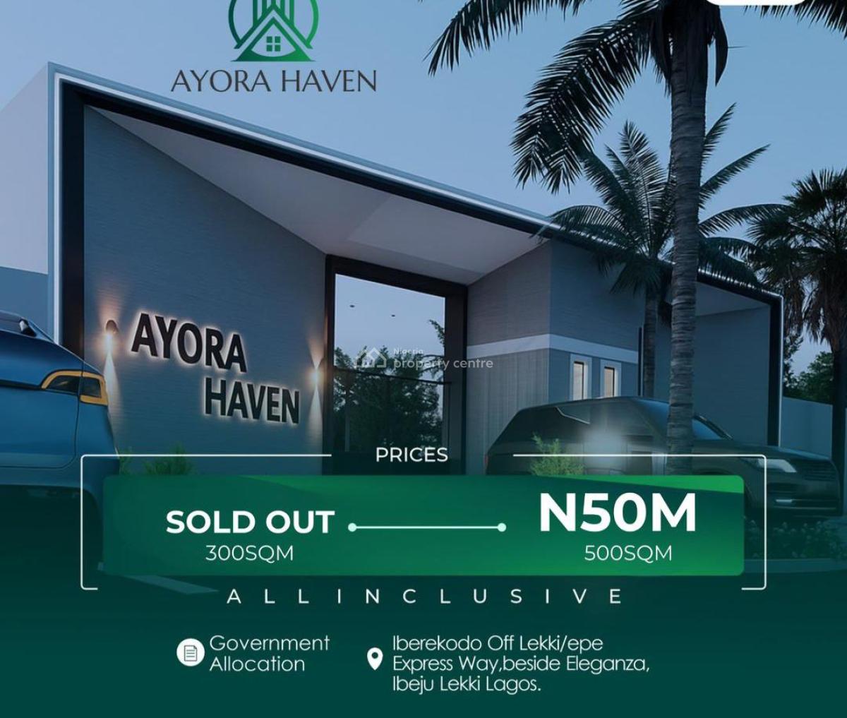 Secure 100% Dry Land at Ayora Haven  a Premium Living Experience, Beside Eleganza, Iberekodo, Ibeju Lekki, Lagos, Land for Sale