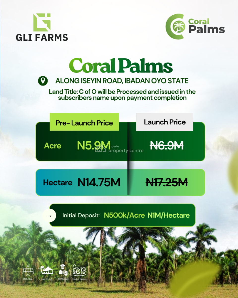 Farm Land Investment in a Strategic Location with High Returns, Iseyin Road, Ibadan, Oyo, Commercial Land for Sale