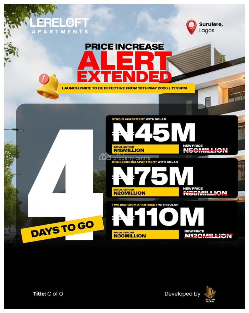 Lereloft Apartments, Perfect Luxury, Aguda, Surulere, Lagos, Flat / Apartment for Sale