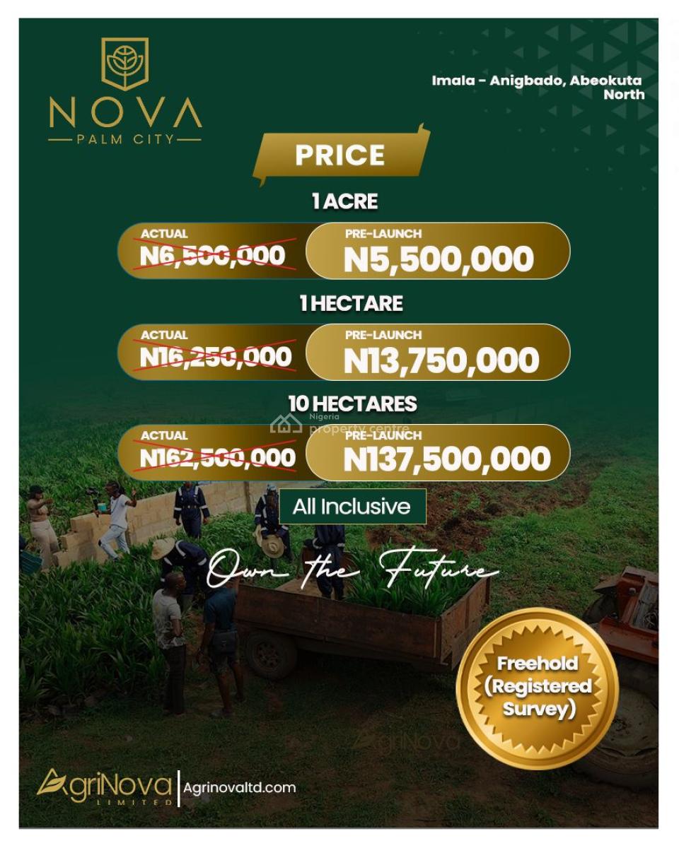 Nova Palm City_a Smarter Way to Build Real Wealth_, in Imala-anigbado, Abeokuta North Lga., Abeokuta North, Ogun, Commercial Land for Sale