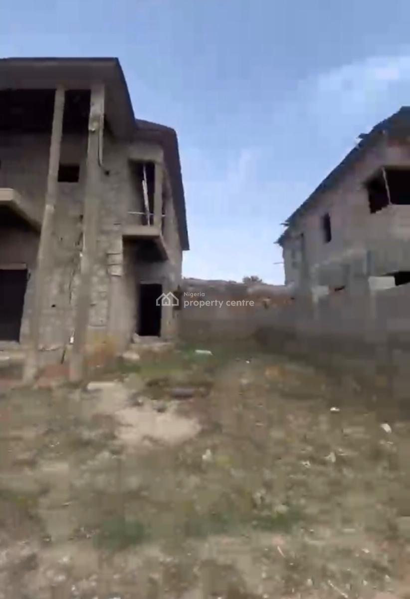 Spacious 5 Bedroom Fully Detached Carcass Duplex, Along Voice of Nigeria Radio Station Airport Road, Lugbe District, Abuja, Detached Duplex for Sale