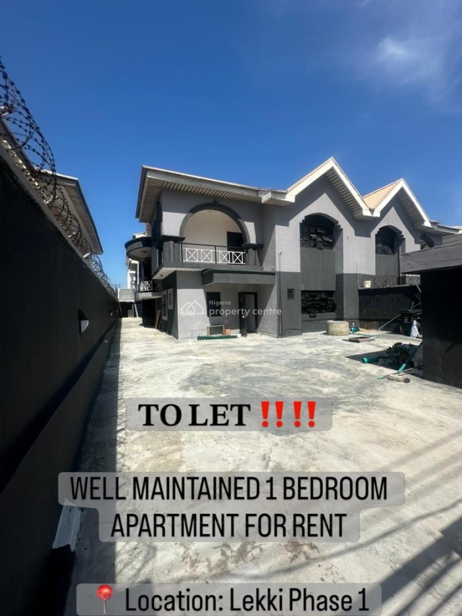 Well Maintained 1 Bedroom Apartment, Lekki Phase 1, Lekki, Lagos, Mini Flat (room and Parlour) for Rent
