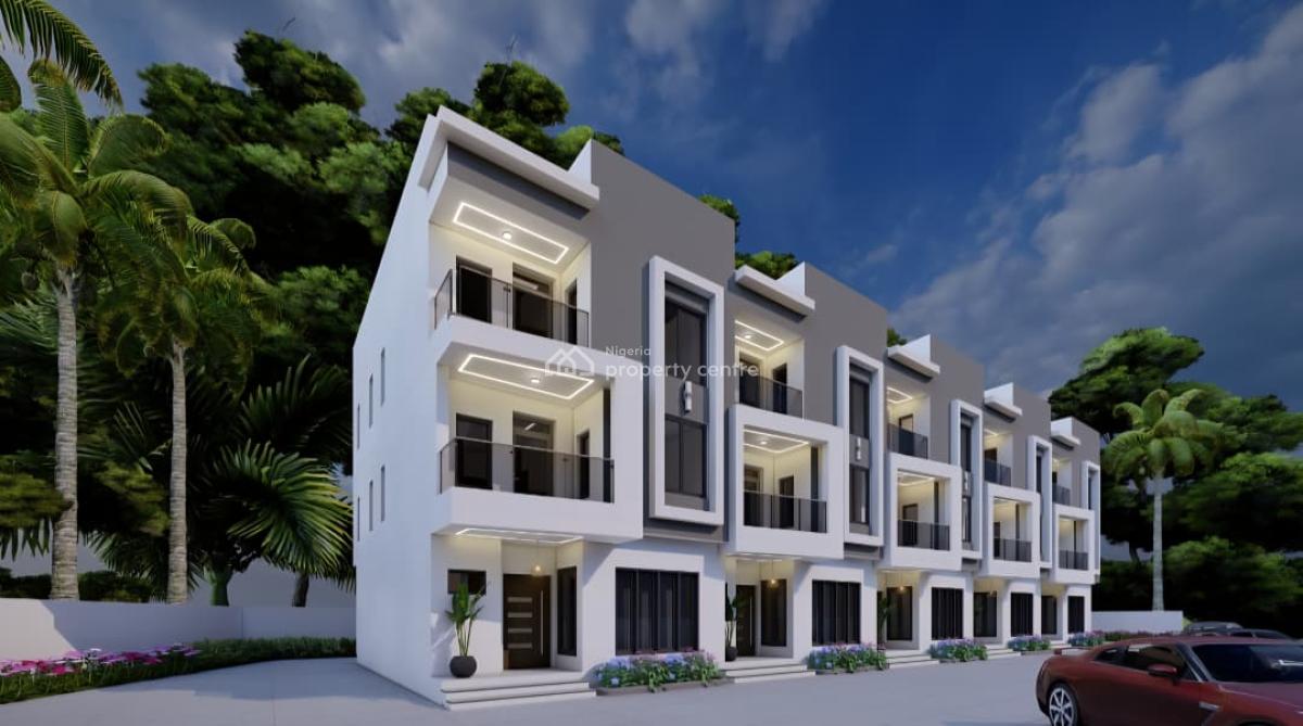 Luxury 4 Bedroom Terrace Duplex with Bq, By Aso Radio Gishiri Nicon Junction, Katampe (main), Katampe, Abuja, Terraced Duplex for Sale