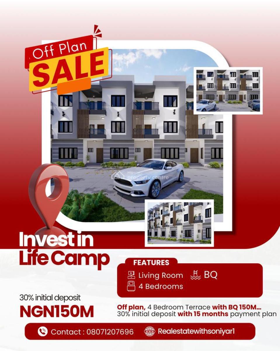 Luxury 4 Bedroom Terrace Duplex with Bq, By Stella Maris School Life Camp, Life Camp, Abuja, Terraced Duplex for Sale