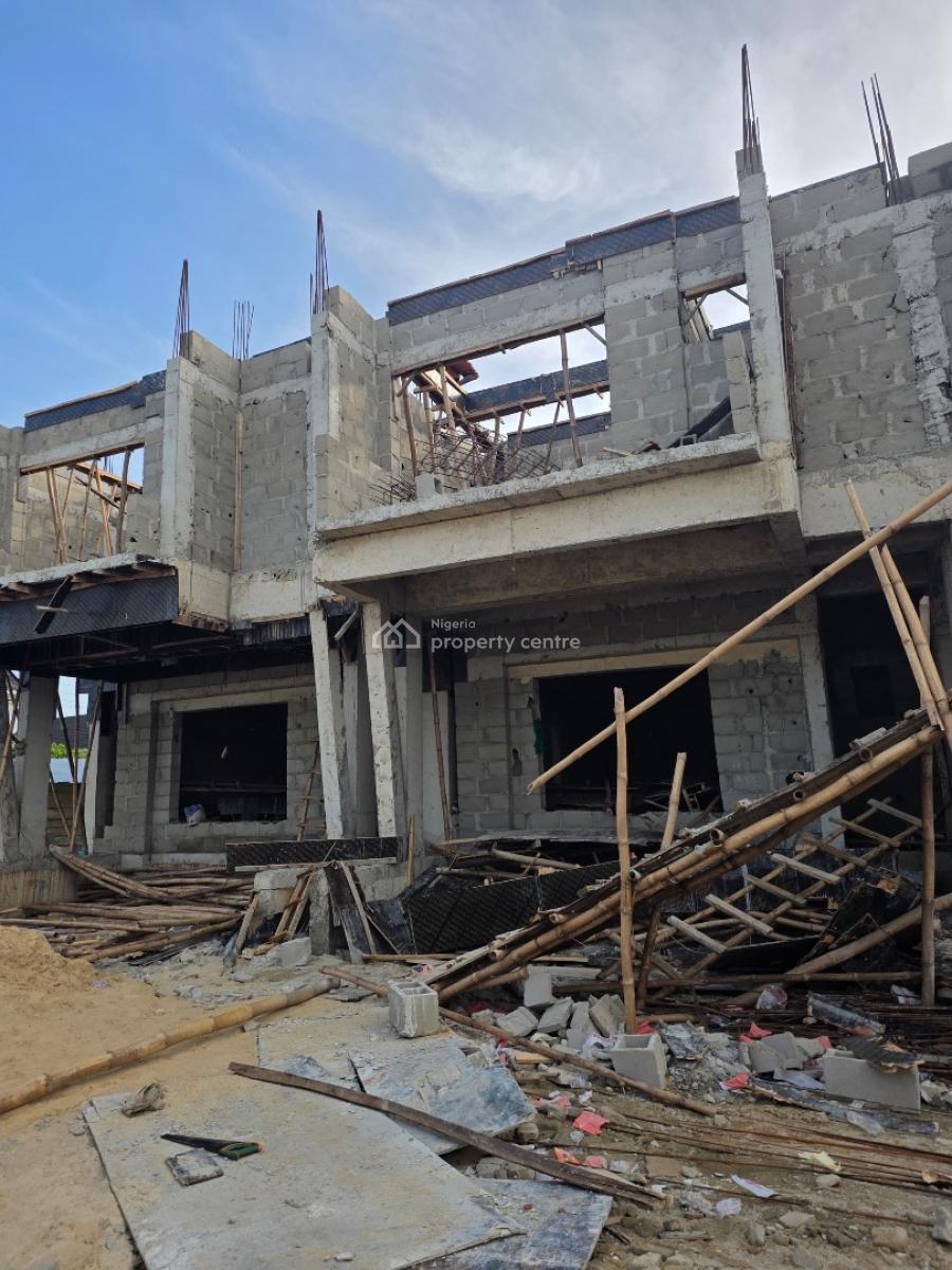 3 Bedroom Terrace with a Studio Apartment, Inside Atican Beachview Estate, Ajah, Lagos, Terraced Duplex for Sale