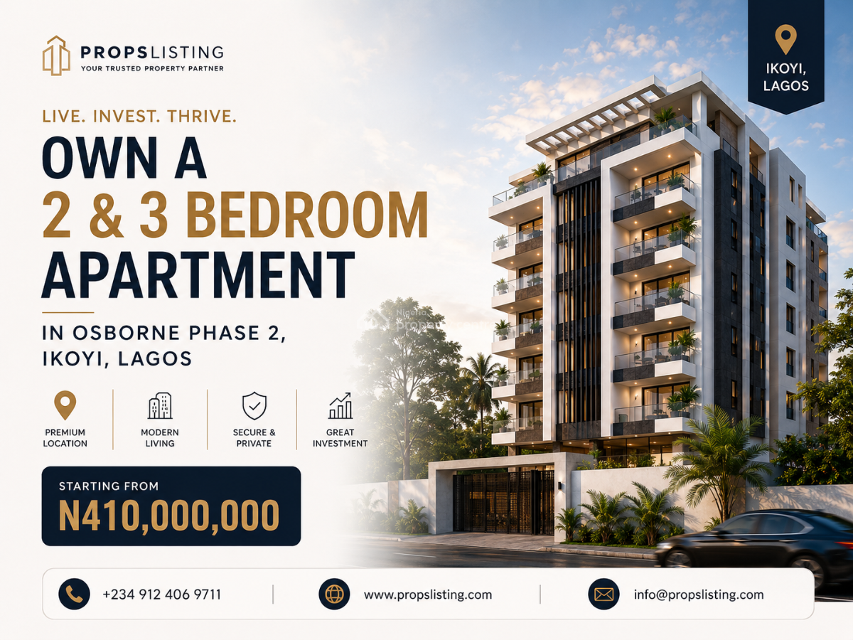 Luxury 2 Bedroom Apartment with Payment Plan, Osborne, Ikoyi, Lagos, Flat / Apartment for Sale