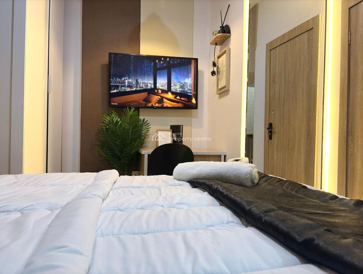 Luxurious and Cozy Studio Apartment with Private Compound Nd Swimming, Smart Security Door, Piano Shower Button , Board Games, Ikate, Lekki, Lagos, Flat / Apartment Short Let