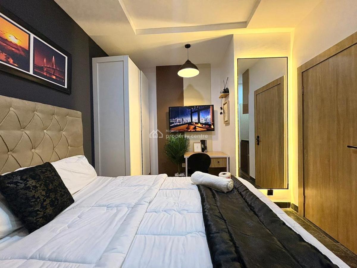 Luxurious and Cozy Studio Apartment with Private Compound Nd Swimming, Smart Security Door, Piano Shower Button , Board Games, Ikate, Lekki, Lagos, Flat / Apartment Short Let
