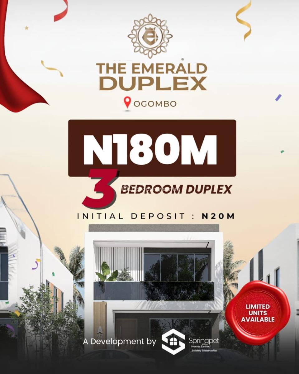 3/4 Bedeoom Emerald Luxury Homes with Bq, Ogombo, Ajah Lagos Nigeria, Ajah, Lagos, Detached Duplex for Sale