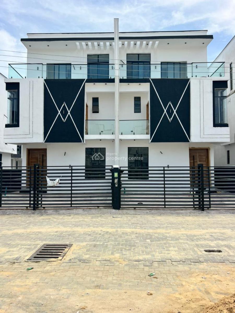 Stunning 5 Bedroom Semi Detached Duplex + Bq & Roof Terrace, Chevron, Lekki, Lagos, Semi-detached Duplex for Sale