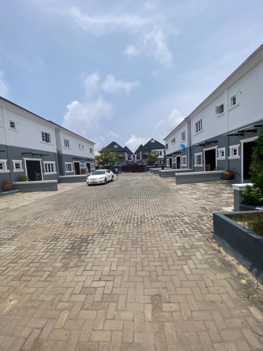 a Lovely 4 Bedroom Terrace with a Bq, Situated in a Well Interlocking, Oral Estate By Eleganza, Lekki, Lagos, Terraced Duplex for Rent