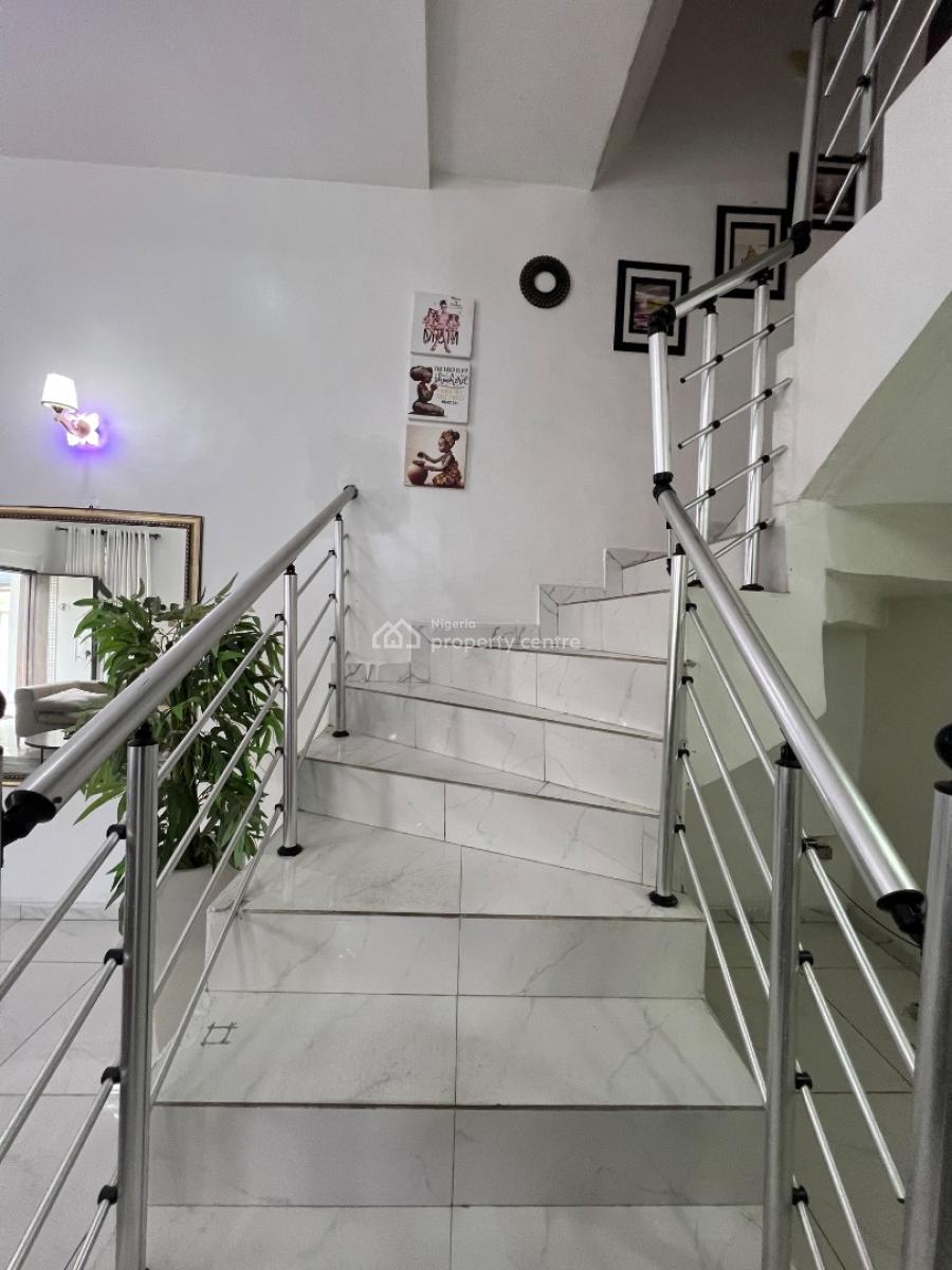 Furnished 4 Bedroom Semi Detached Duplex with a Bq, Chevron, Lekki, Lagos, Semi-detached Duplex for Rent