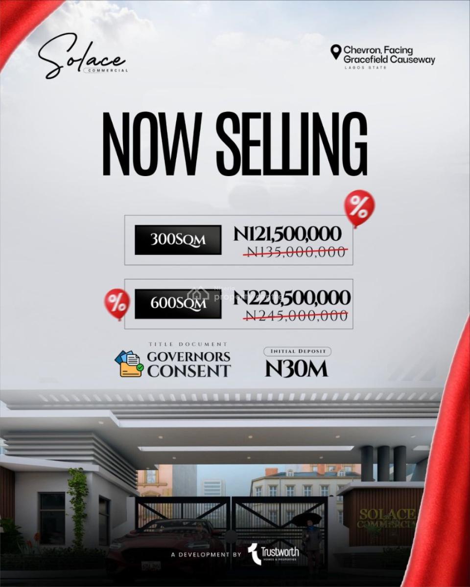 Dry Land Suitable for Mall, Warehouse and So on, Chevron, Lekki, Lagos, Commercial Land for Sale