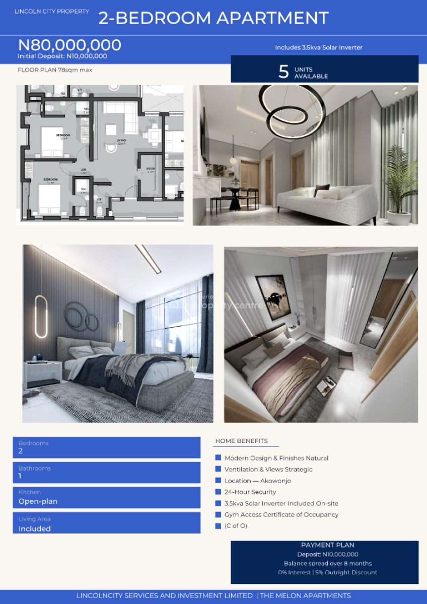 Newly Builty 2 Bedroom Apartment with 3.5kva Inverter, Alimosho, Lagos, Flat / Apartment for Sale