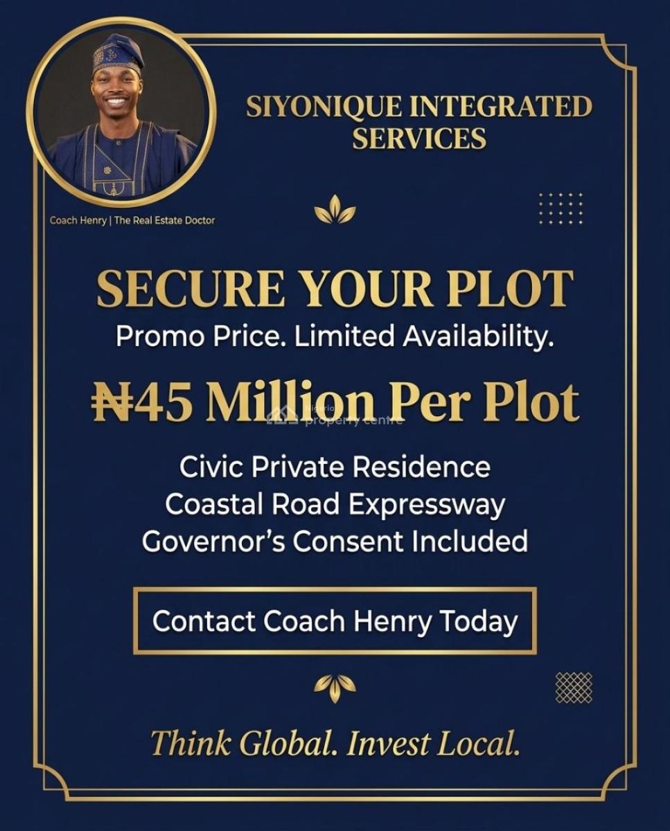 The Future of Luxury Living Starts Herethe Coastal Investment Smart in, Coastal Road Expressway Lekki Lagos, Ajah, Lagos, Mixed-use Land for Sale