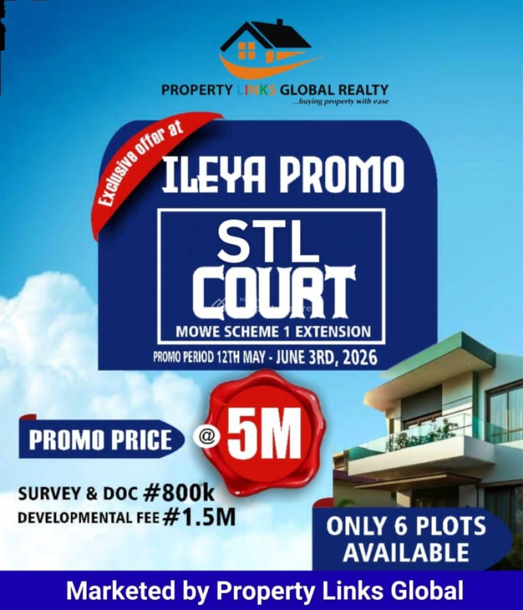 Luxury Serviced C of O Land in a Prime Location, Stellar Court Adesan Town 5 Minutes Drive From Mowe Market, Mowe Ofada, Ogun, Residential Land for Sale
