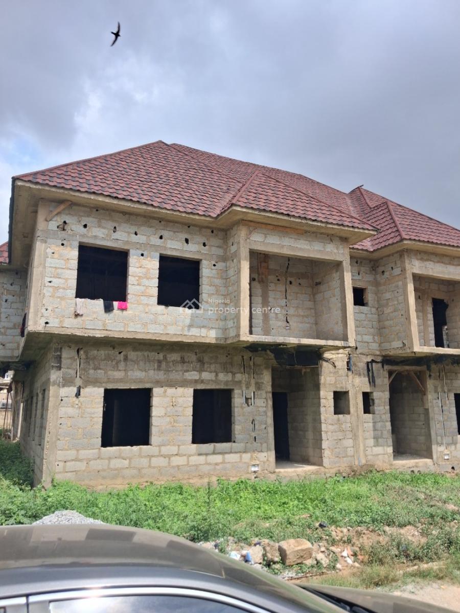 4 Bedroom Semi Detached Duplex Carcass in an Estate, Along Voice of Nigeria Road, Lugbe, Abuja, Lugbe District, Abuja, Semi-detached Duplex for Sale