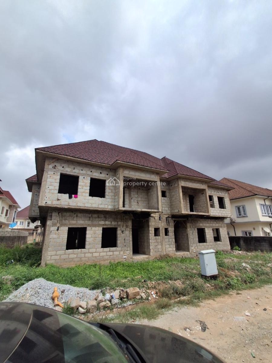4 Bedroom Semi Detached Duplex Carcass in an Estate, Along Voice of Nigeria Road, Lugbe, Abuja, Lugbe District, Abuja, Semi-detached Duplex for Sale