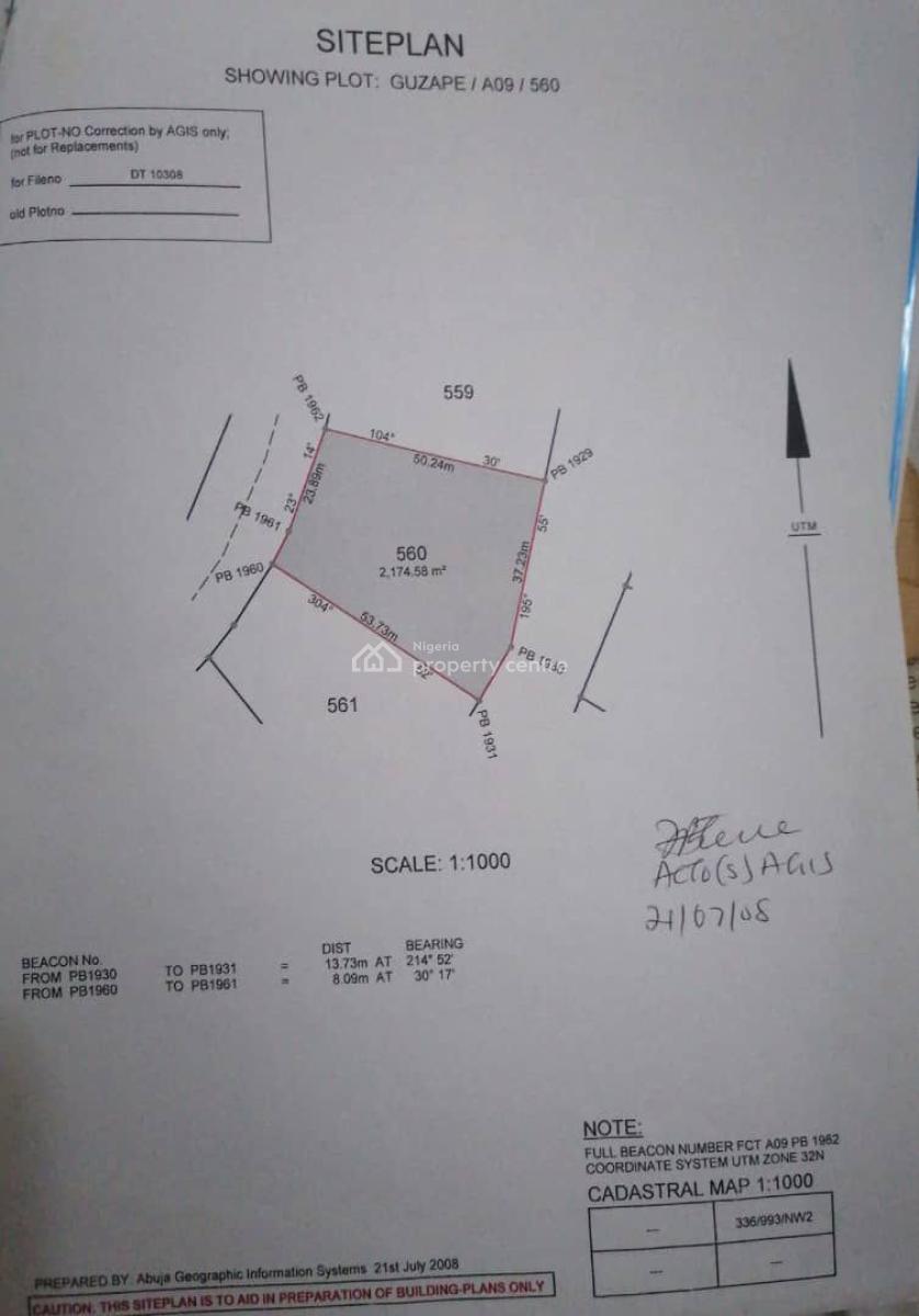 Residential Land in Guzape, Guzape, Guzape District, Abuja, Residential Land for Sale