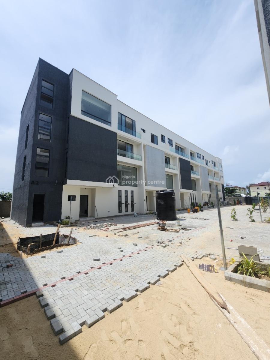 Luxury 4 Bedroom Serviced Terrace Duplex with a Room Bq, Office, Ikate, Lekki, Lagos, Terraced Duplex for Sale