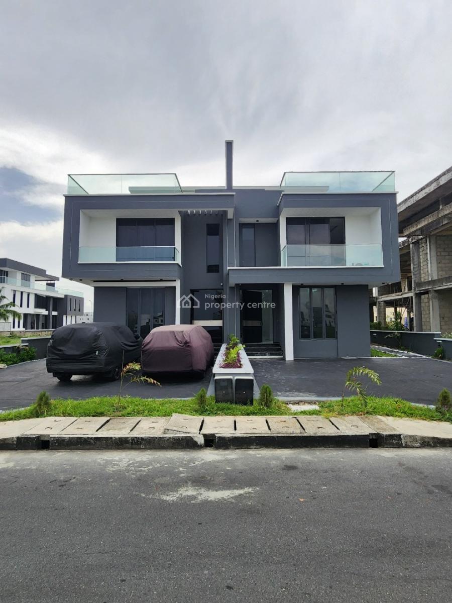 Contemporary 5 Bedroom Semi Detached Duplex + Bq, Cinema, Open Terrace, 1 Unit Left of This Modern Semi Detached Duplex in Cowrie Creek Estate, Ikate, Lekki, Lagos, Semi-detached Duplex for Sale