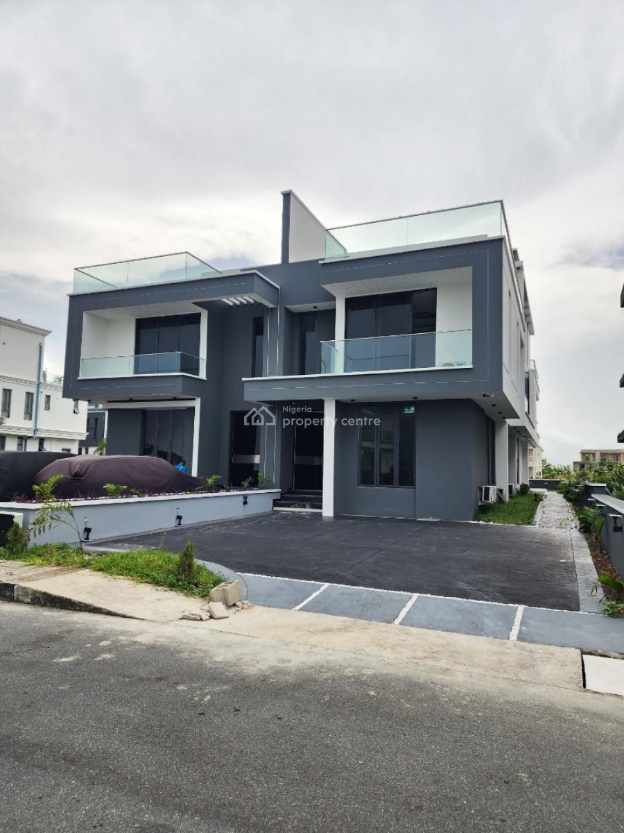 Contemporary 5 Bedroom Semi Detached Duplex + Bq, Cinema, Open Terrace, 1 Unit Left of This Modern Semi Detached Duplex in Cowrie Creek Estate, Ikate, Lekki, Lagos, Semi-detached Duplex for Sale