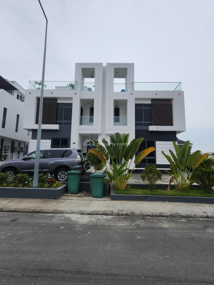 Luxury 5 Bedroom Semi Detached Duplex + Bq, Pool, Cinema, Open Terrace, Cowrie Creek, Ikate, Lekki, Lagos, Semi-detached Duplex for Sale