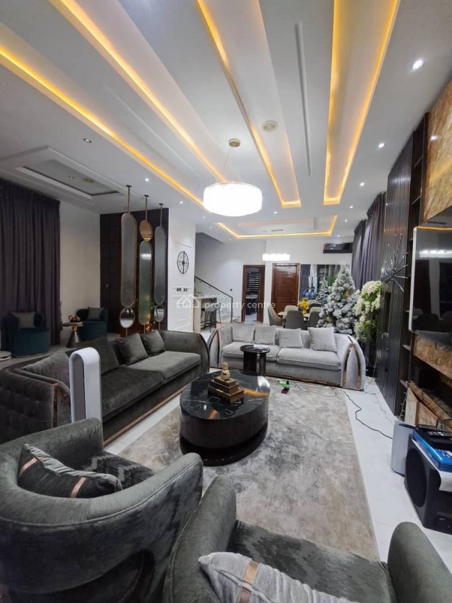 Fully Furnished 5bedroom Duplex with 30kva Gen, Pool, Bq, Solar, Megamound Estate, Lekky County, Ikota, Lekki, Lagos, Detached Duplex for Sale