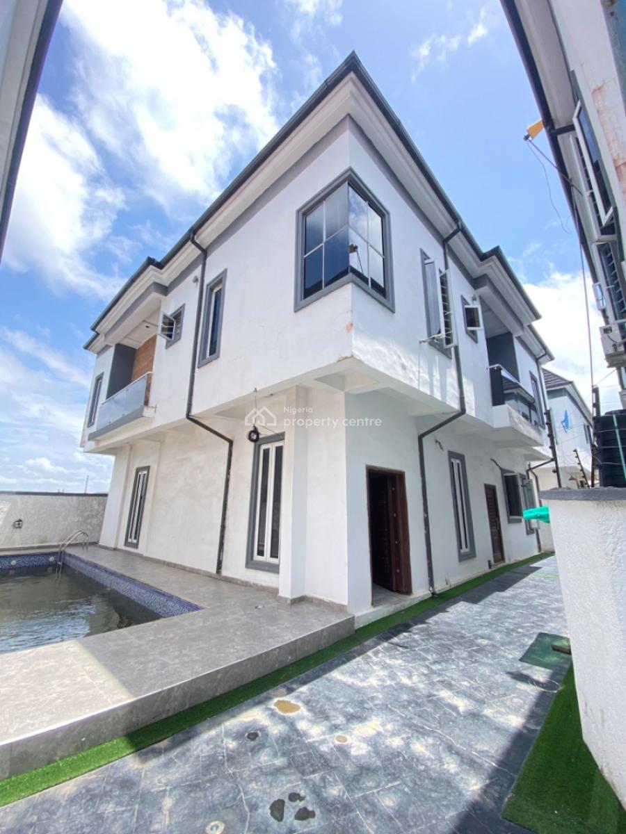 Distress 4 Bedroom Spacious Fully Detached Duplex with Bq and Pool, Chevron, Lekki, Lagos, Detached Duplex for Sale