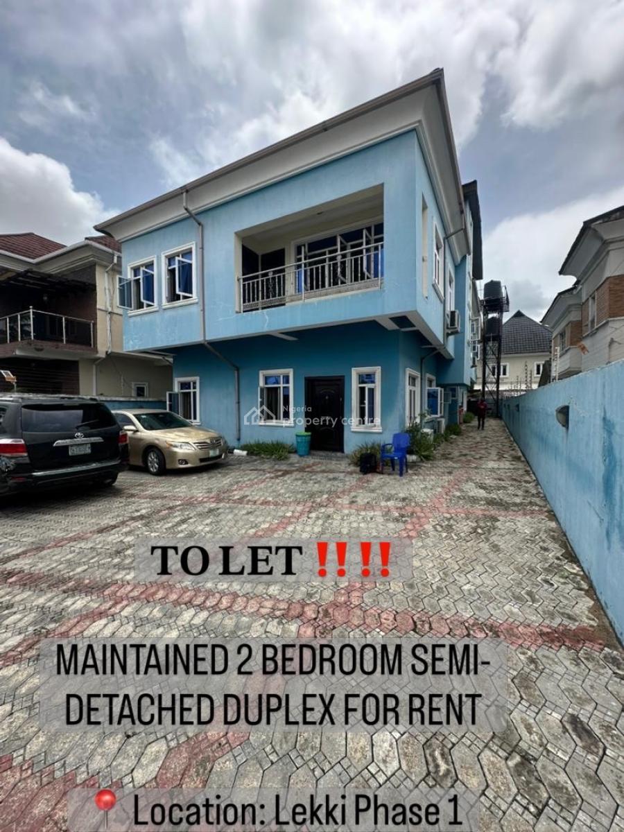 Maintained 2 Bedroom Semi-detached Duplex, Lekki, Lekki Phase 1, Lekki, Lagos, House for Rent